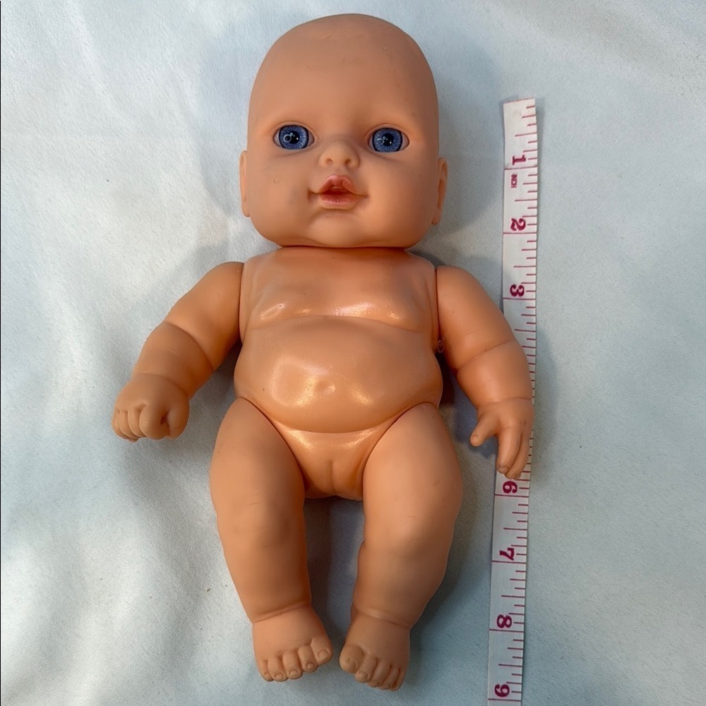 9" Baby Doll, Realistic, Caucasian Female Anatomically Correct Vinyl Blue Eyes